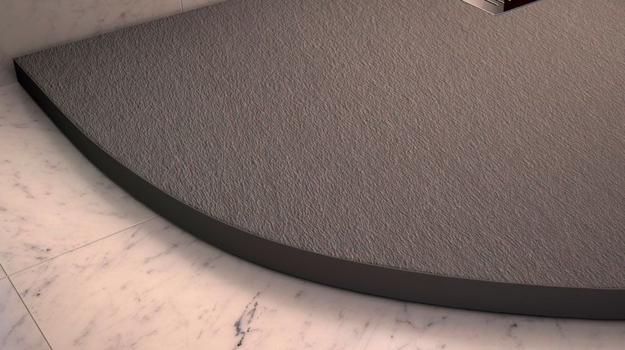 Plato de ducha angular textura granito